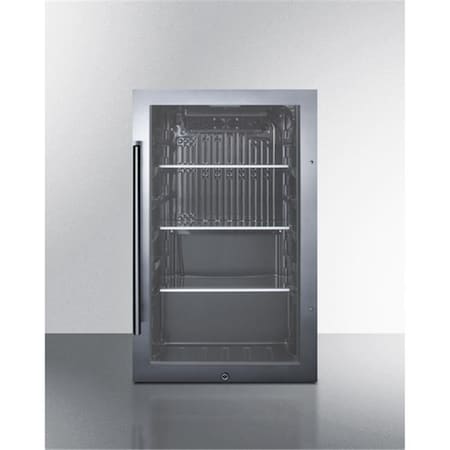 Summit Appliance SPR488BOS 33 X 19 X 17 In. Shallow Depth Outdoor Refrigerator; Black Cabinet
